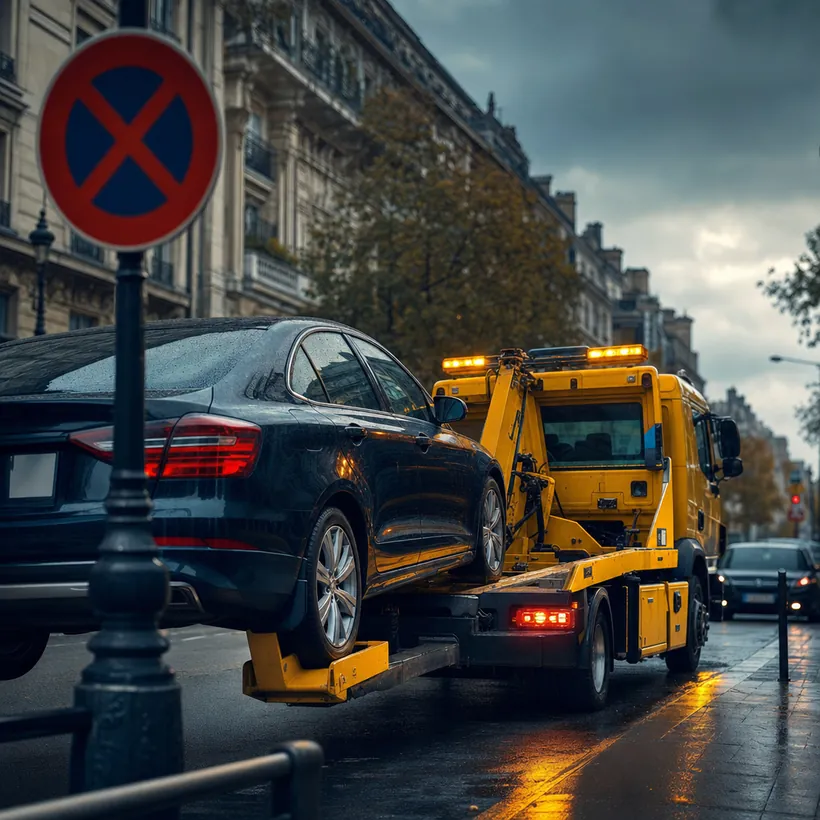 Falschparker wird abgeschleppt