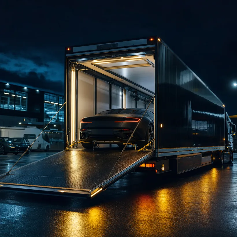 Geschlossener Fahrzeugtransporter