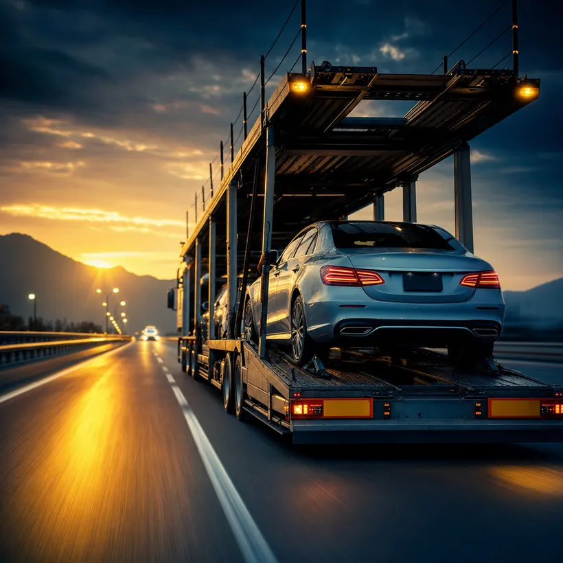 Fahrzeugüberführung auf der Autobahn